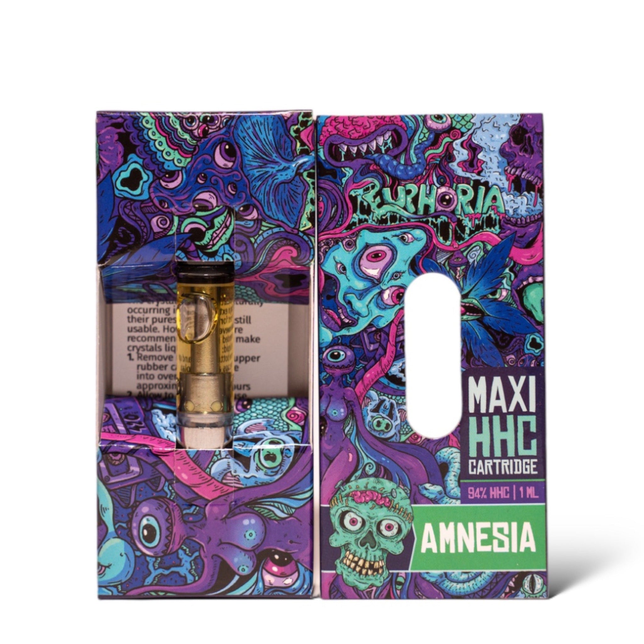 Euphoria Cartouche (Dab Pen) de Maxi HHC - Amnesia - 94% HHC/1000MG - 1ML - 600 bouffées