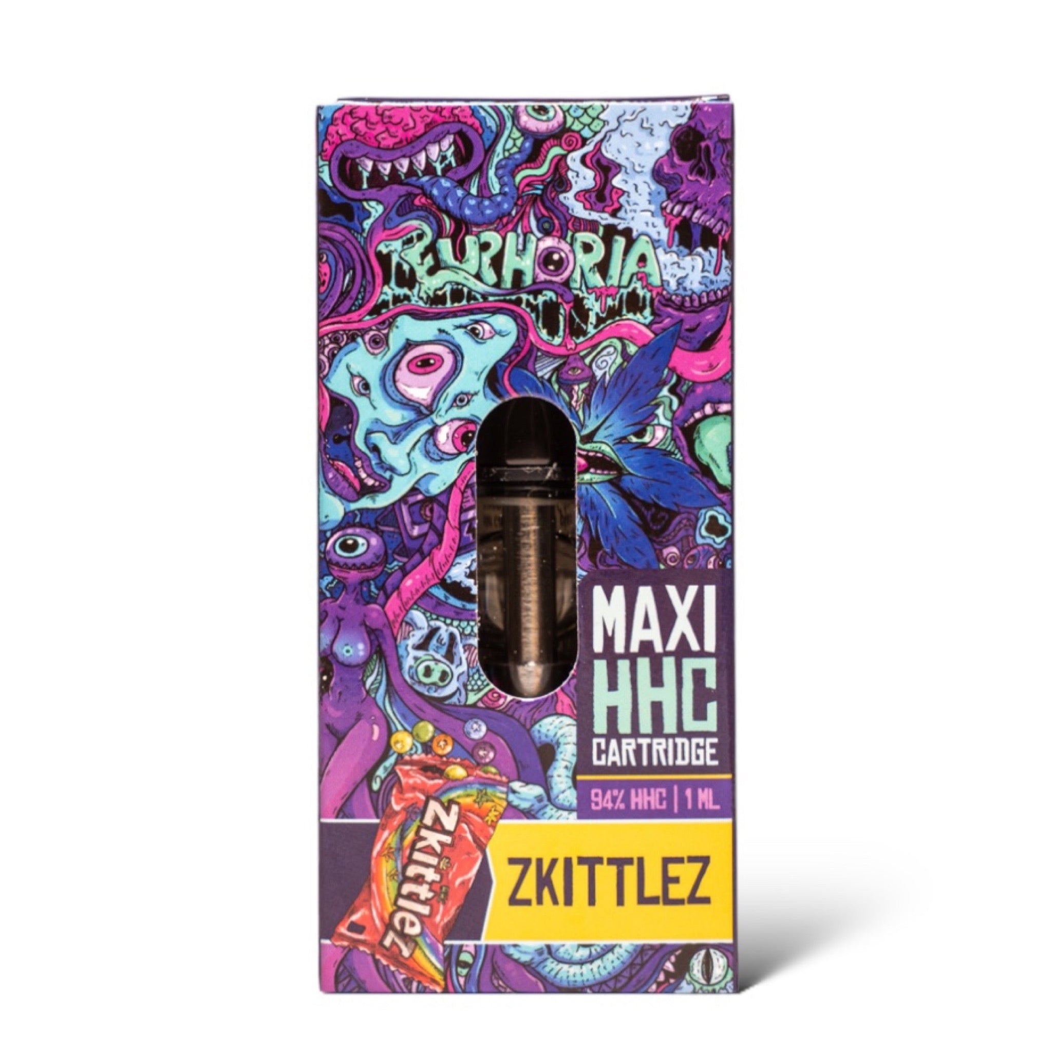 Euphoria Cartouche (Dab Pen) de Maxi HHC - Zkittlez - 94% HHC/1000MG - 1ML - 600 bouffées