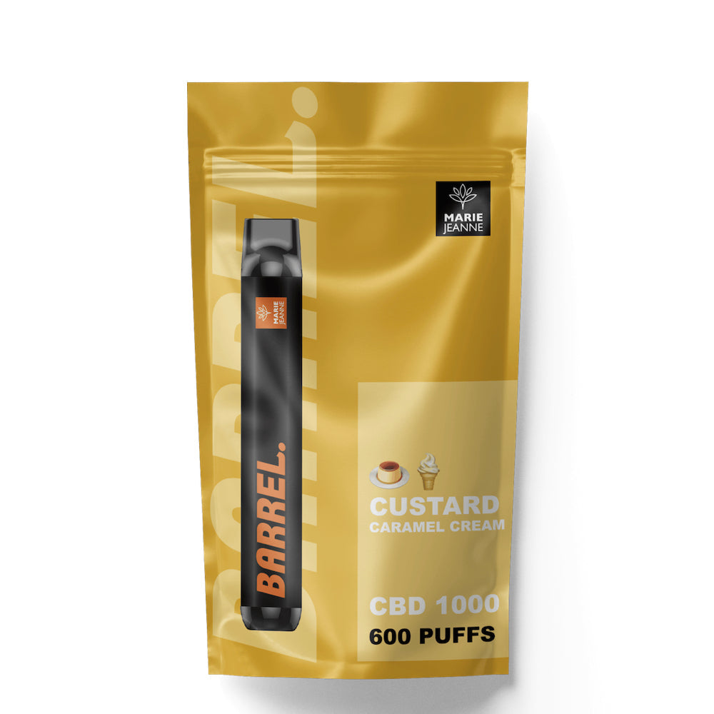 Marie-Jeanne - Puff/Pods Jetable CBD - Barrel Custard - 1000MG - 600 Bouffées