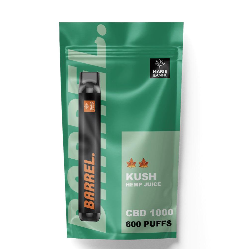 Marie-Jeanne - Puff/Pods Jetable CBD - Barrel Kush - 1000MG - 600 Bouffées